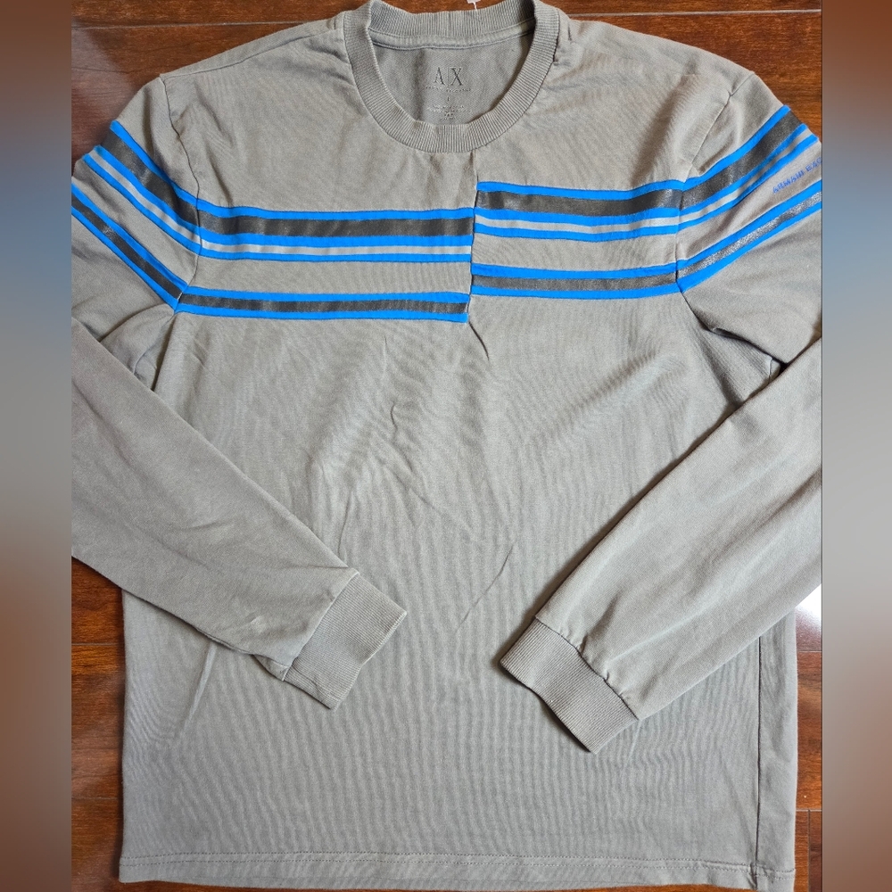 Armani Exchange Gray Crew Neck Shirt